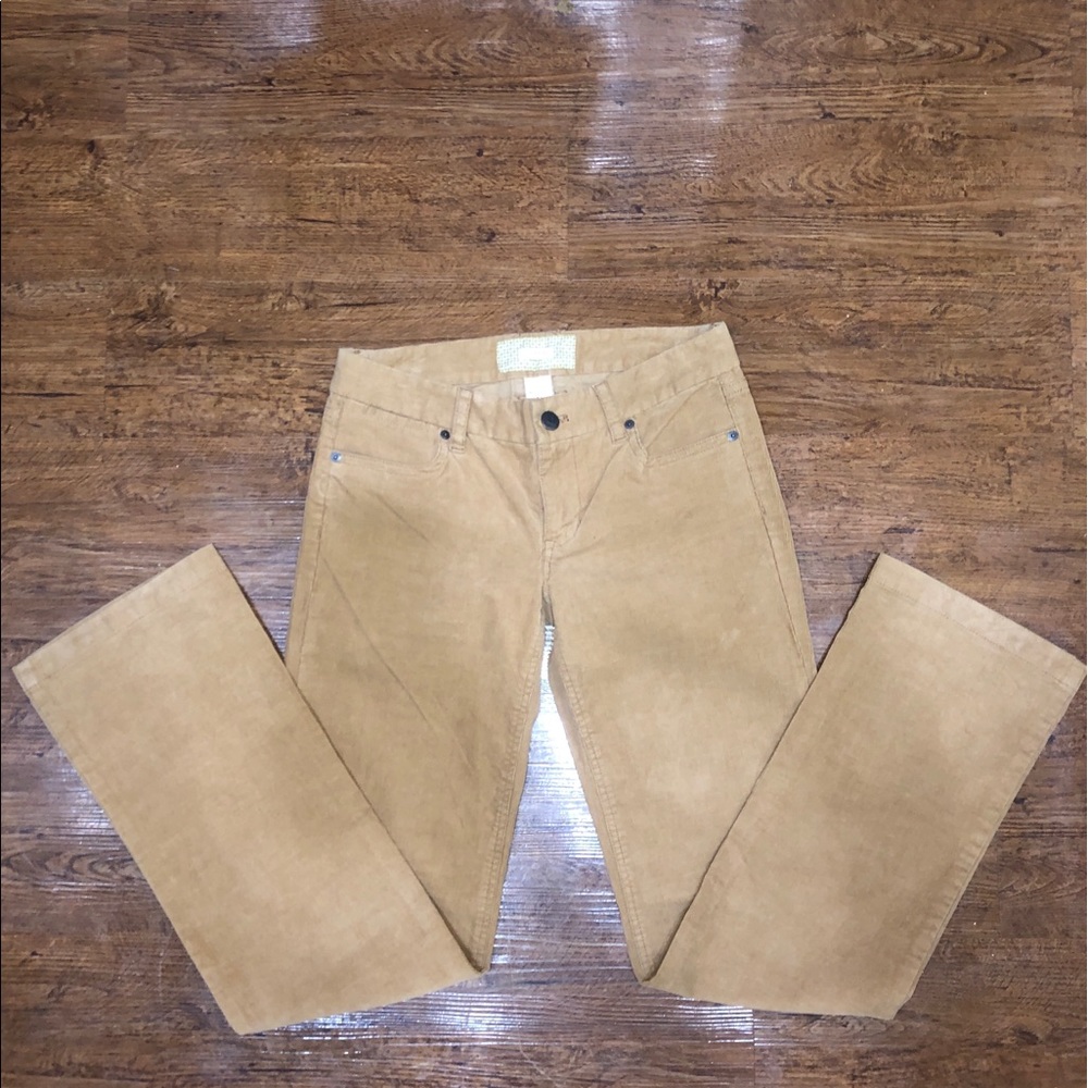 NWT J.Crew Bootcut Tan Corduroy Pants Size 27R